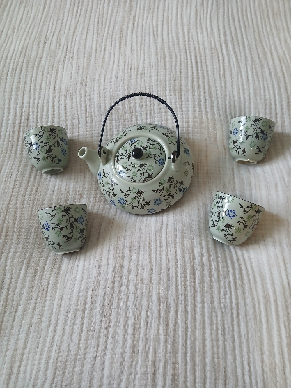 Vintage Pier 1 Imports Japanese Tomoko Teapot and Teacups